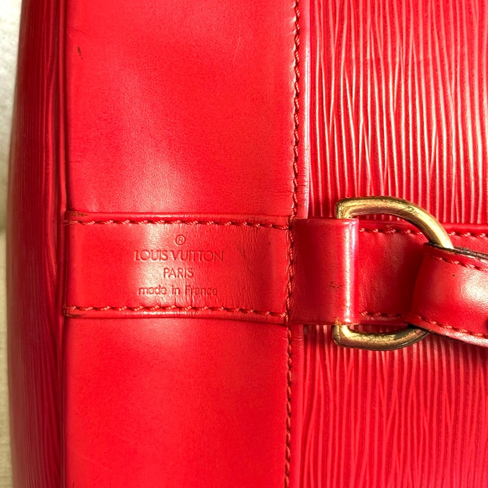 Authentic Louis Vuitton Randonnée backpack shoulder bag red Epi leather M52357 - Picture 11 of 16